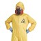 Unisex Hazmat Suit Costume for Kids Yellow Jumpsuit with Hood and Mask